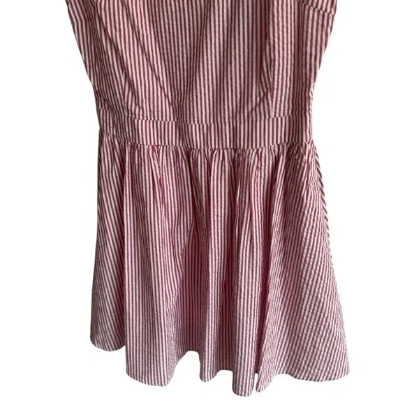 Kiel James Patrick Striped Seersucker Mini Dress, Size 6 - Picture 4 of 11